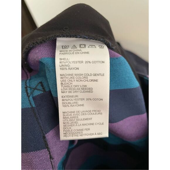 Urban Outfitters Womens Della Striped Tapered 2 Grunge Punk High Rise Pleat Fron - Picture 3 of 6